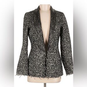 AKA New York Black and White Textured Blazer